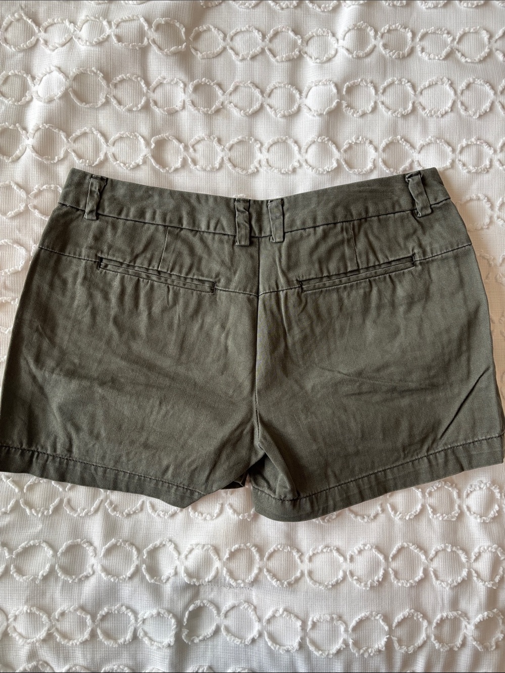 Women's Army Green Trouser Shorts - Picture 3 of 5